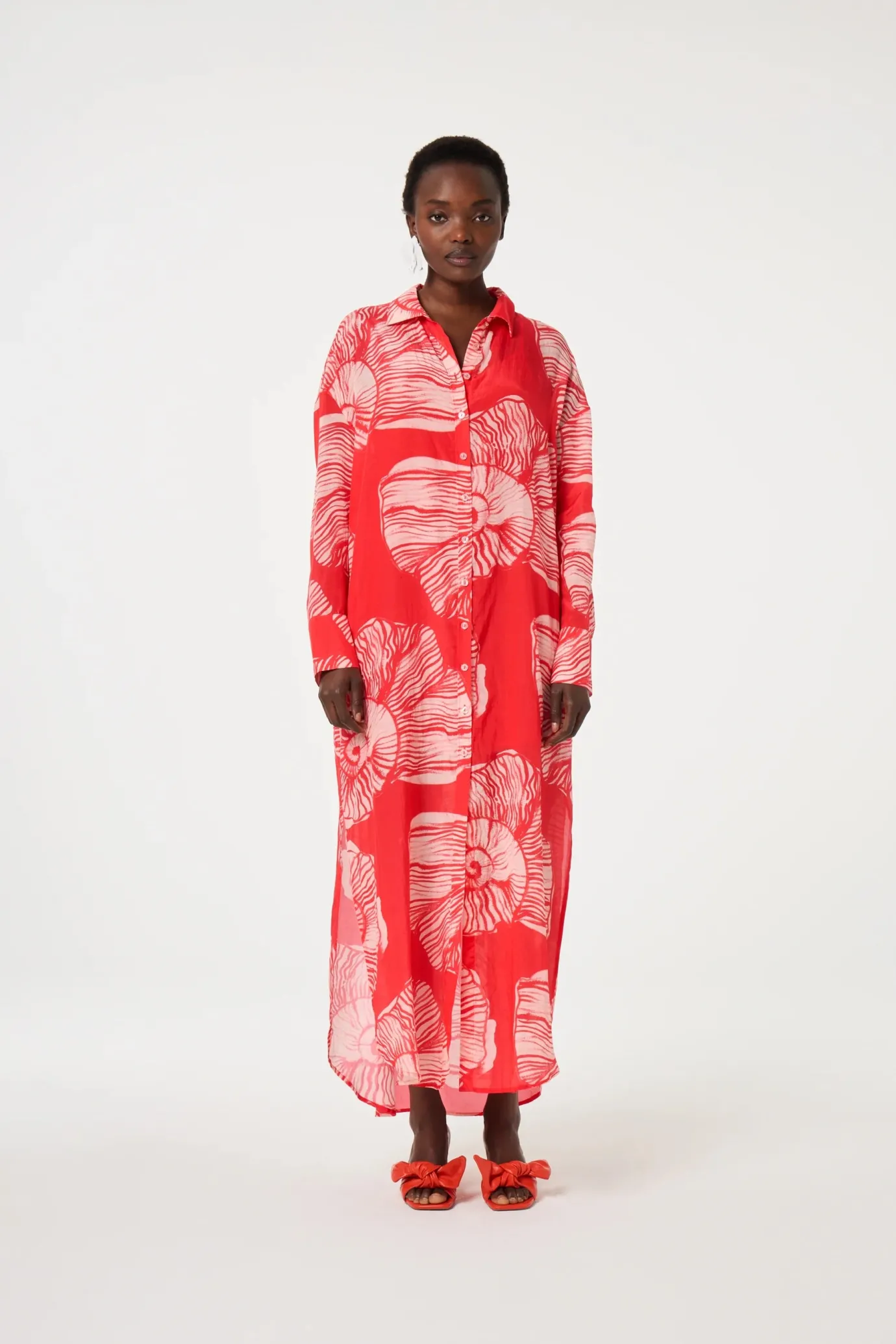 Denis Red Shelley Dress