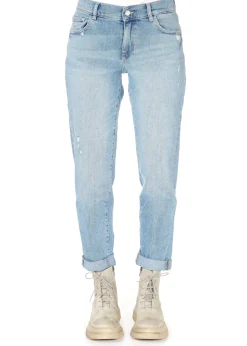 DL 1961 Riley Straight Boyfriend LT Glacier Distressed