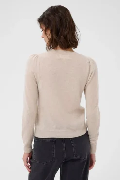 Evina Puff Shoulder Cashmere Sweater