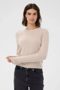 Evina Puff Shoulder Cashmere Sweater