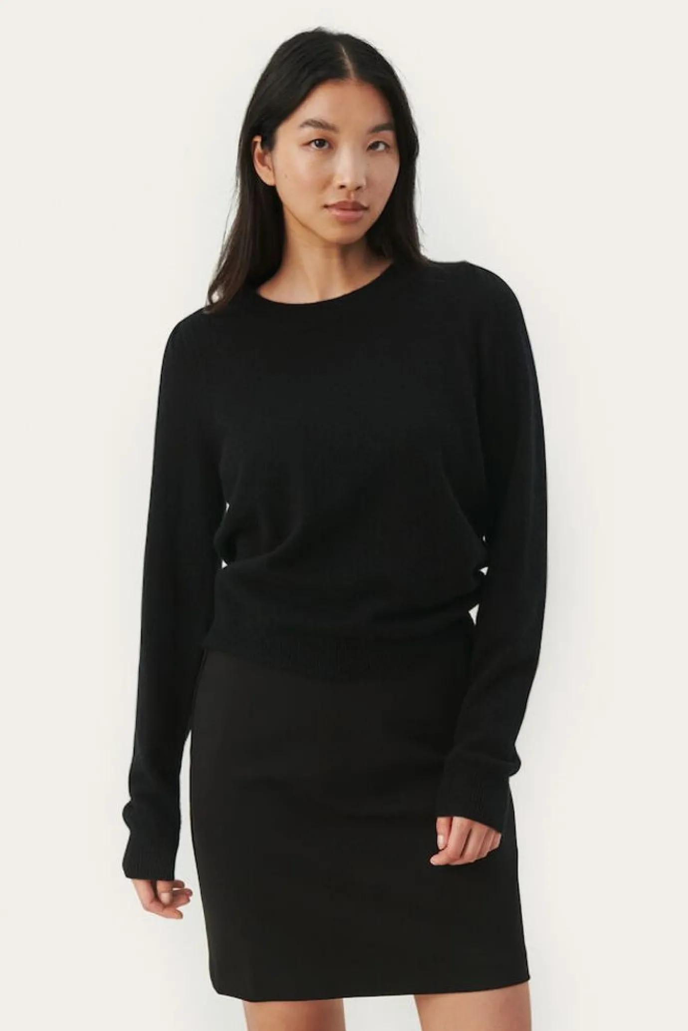Evina Puff Shoulder Cashmere Sweater