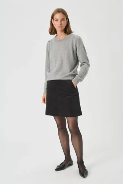 Evina Puff Shoulder Cashmere Sweater