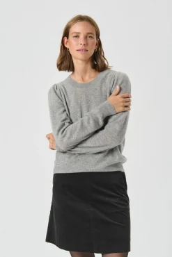 Evina Puff Shoulder Cashmere Sweater