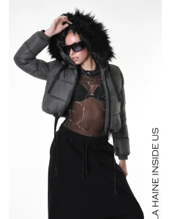 Fango Grey Down Puffer Jacket