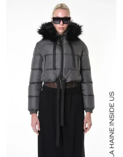 Fango Grey Down Puffer Jacket