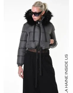 Fango Grey Down Puffer Jacket