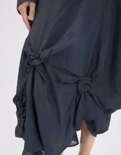 Fitzroy Navy Linen Skirt