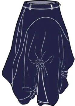 Fitzroy Navy Linen Skirt