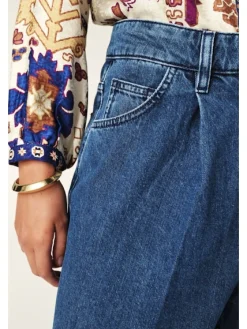 Fona Pleated Denim Jeans