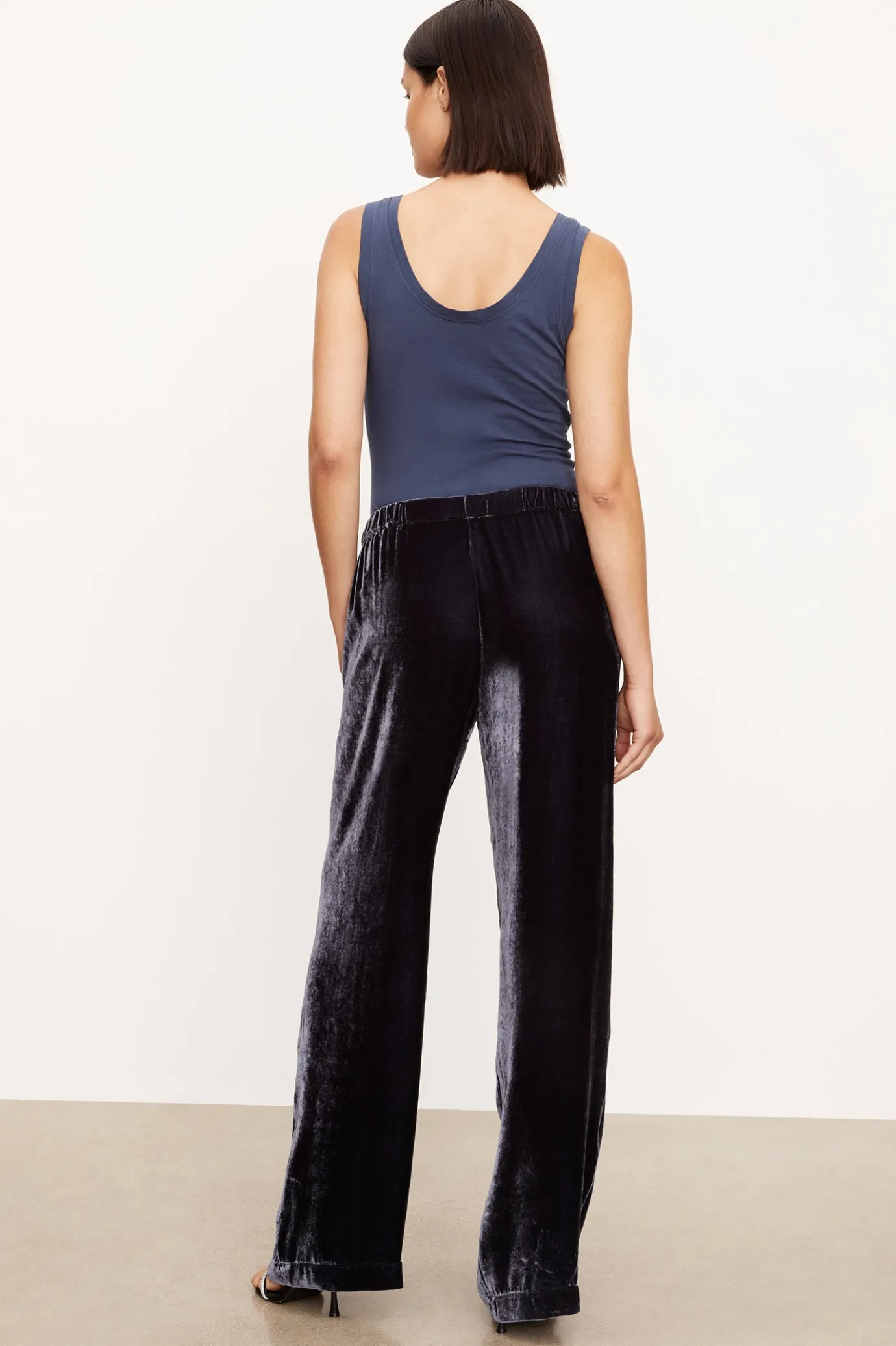 Frida Navy Velvet Pants