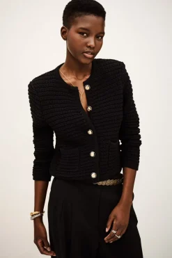 Gaspard Black Knit Cardigan