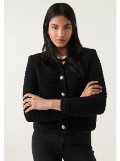 Gaspard Black Knit Cardigan