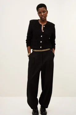 Gaspard Black Knit Cardigan