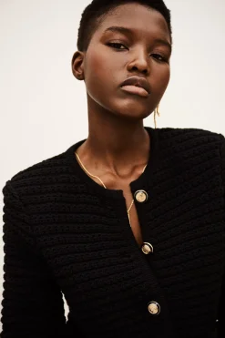 Gaspard Black Knit Cardigan