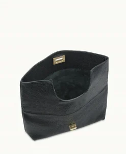 Gigi New York Claire Black Soft Goatskin Clutch