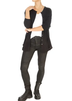 'Gillingham' Black Cashmere Cardigan