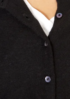 'Gillingham' Black Cashmere Cardigan