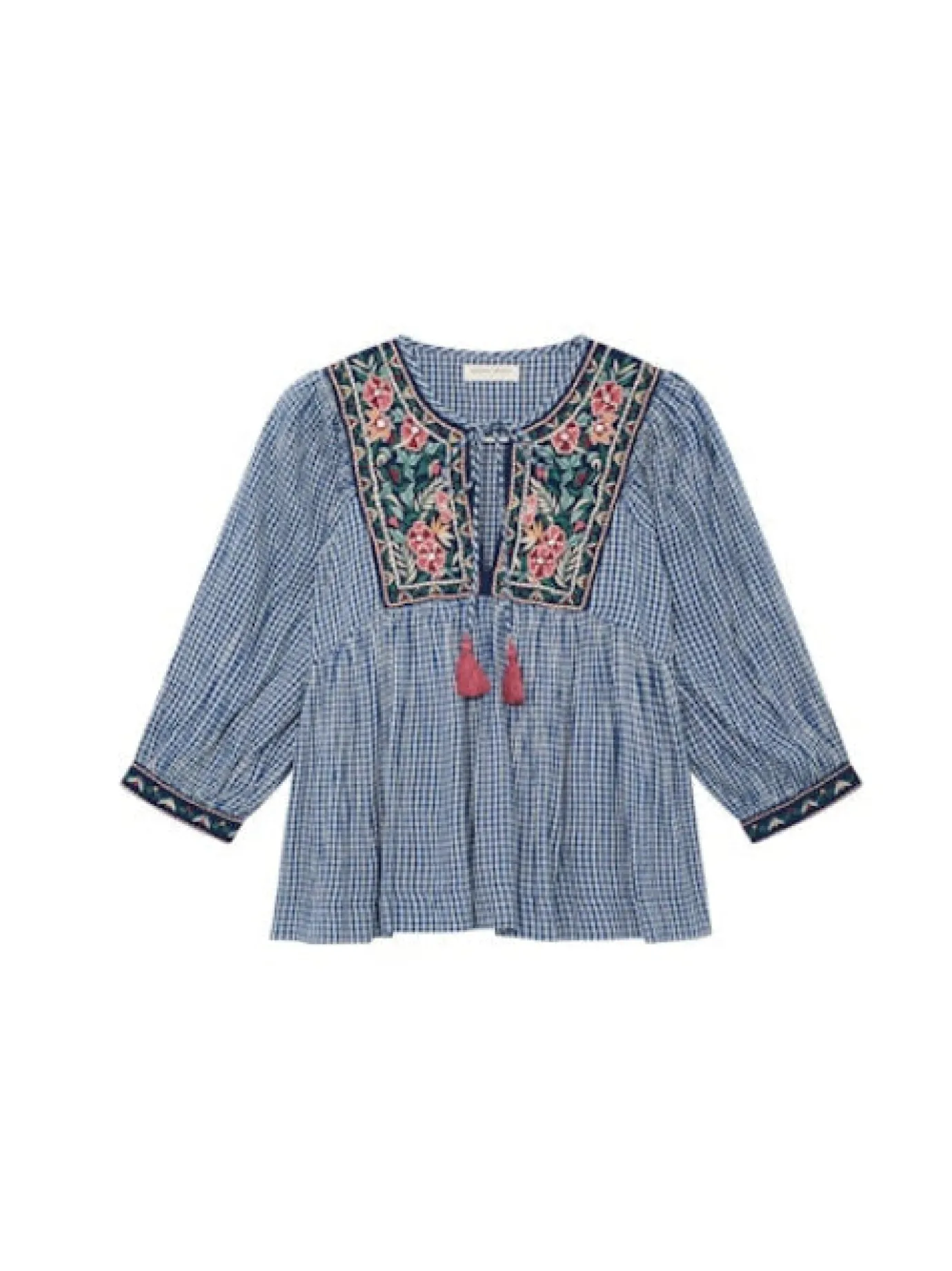 Gingham Bloom April Blouse