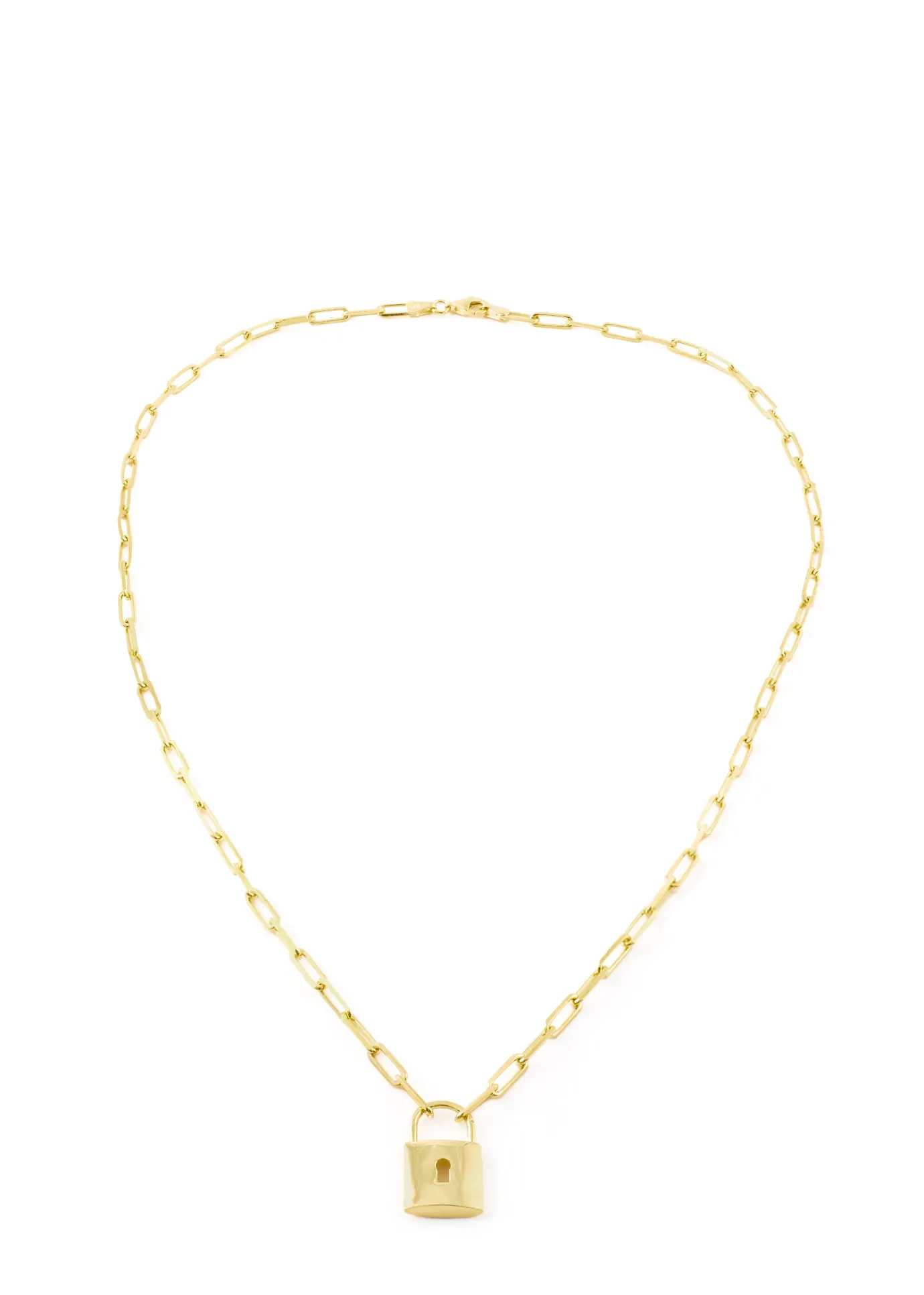 Gold Padlock Necklace