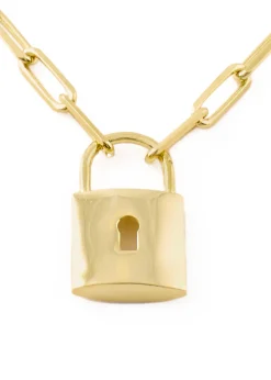 Gold Padlock Necklace