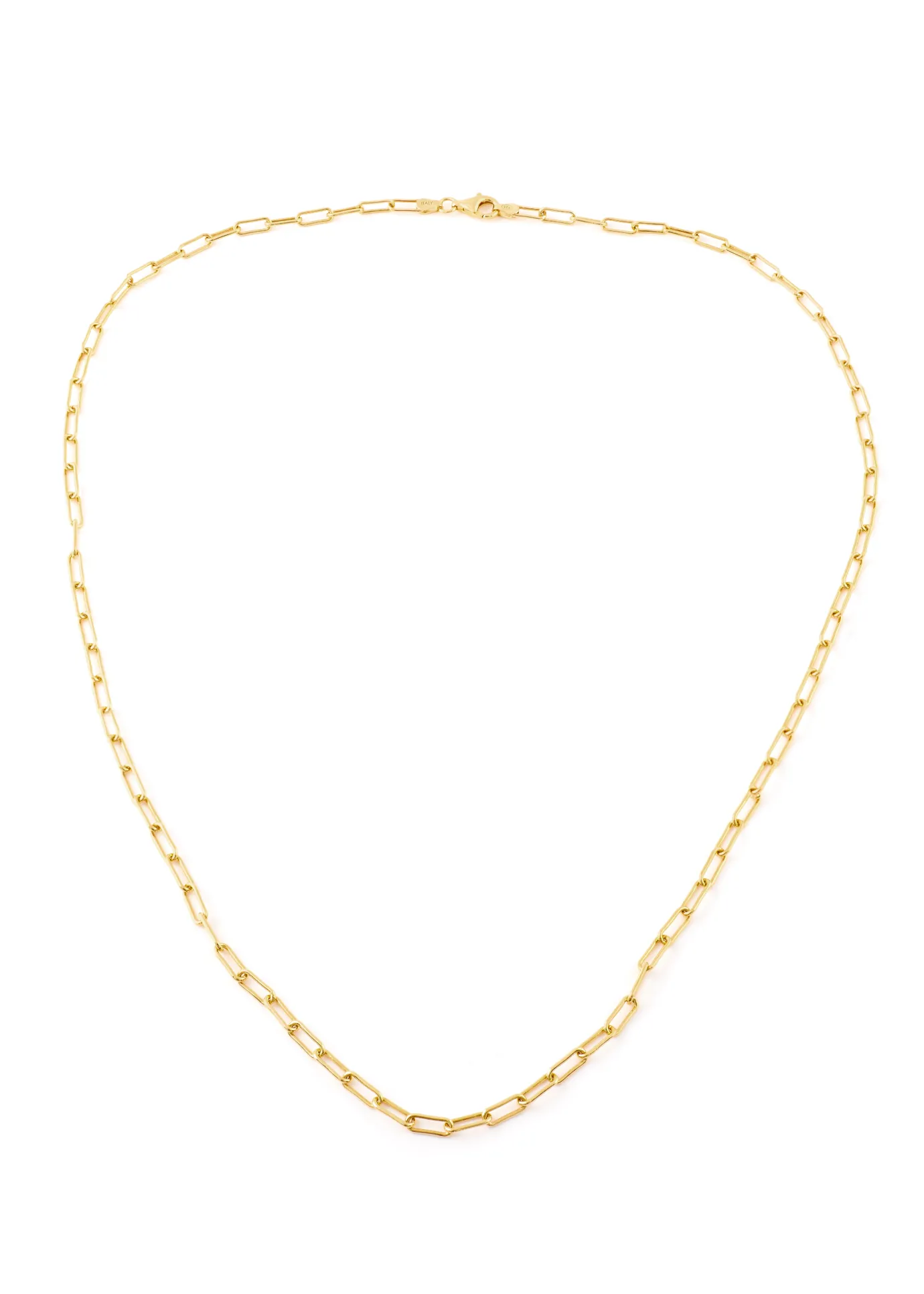 Gold Thick Rectangular Chain Necklace