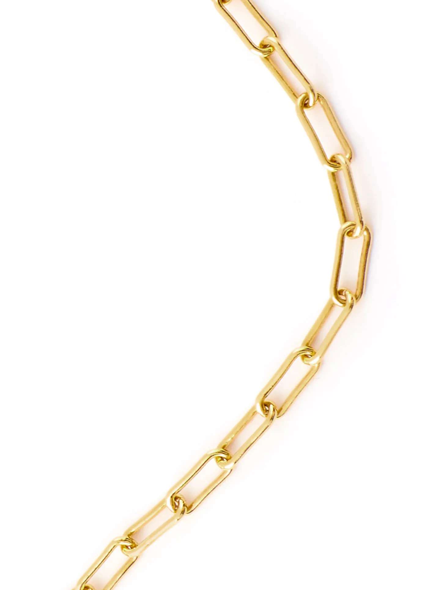 Gold Thick Rectangular Chain Necklace