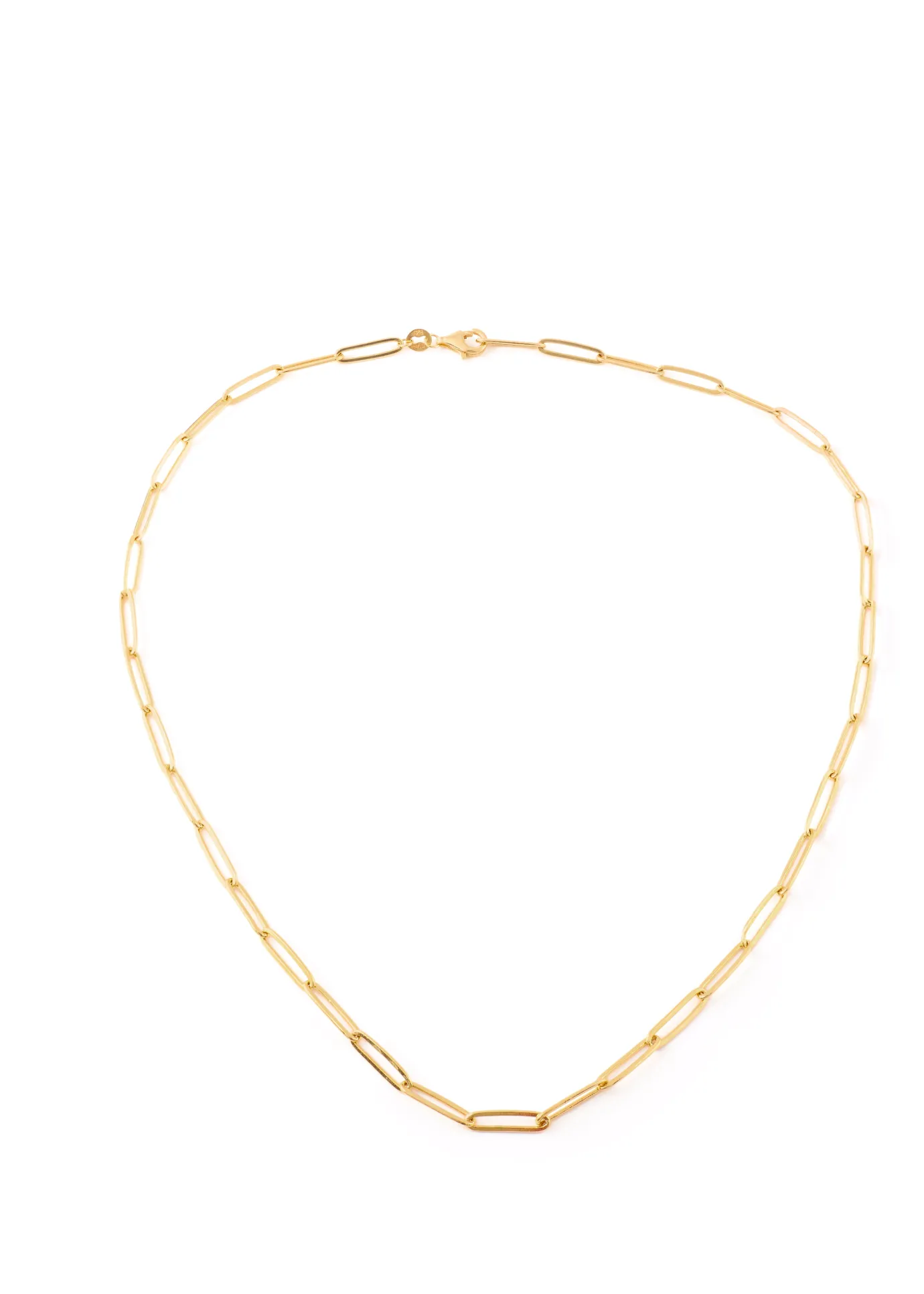 Gold Thin Rectangular Belcher Chain