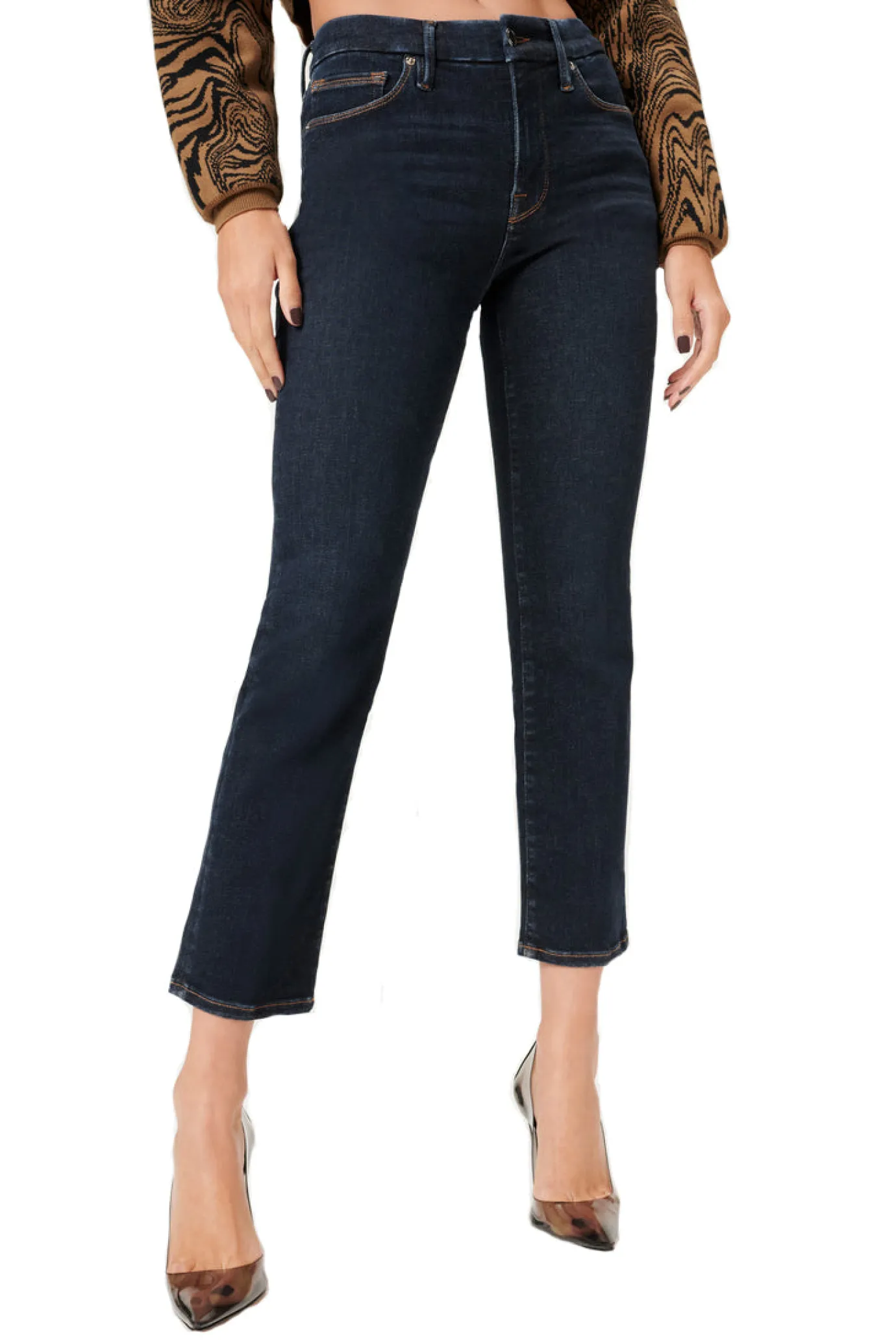 Good American Always Fits Good Straight Blue