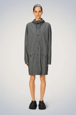 Grey Long Raincoat