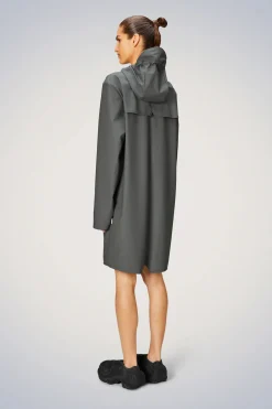 Grey Long Raincoat