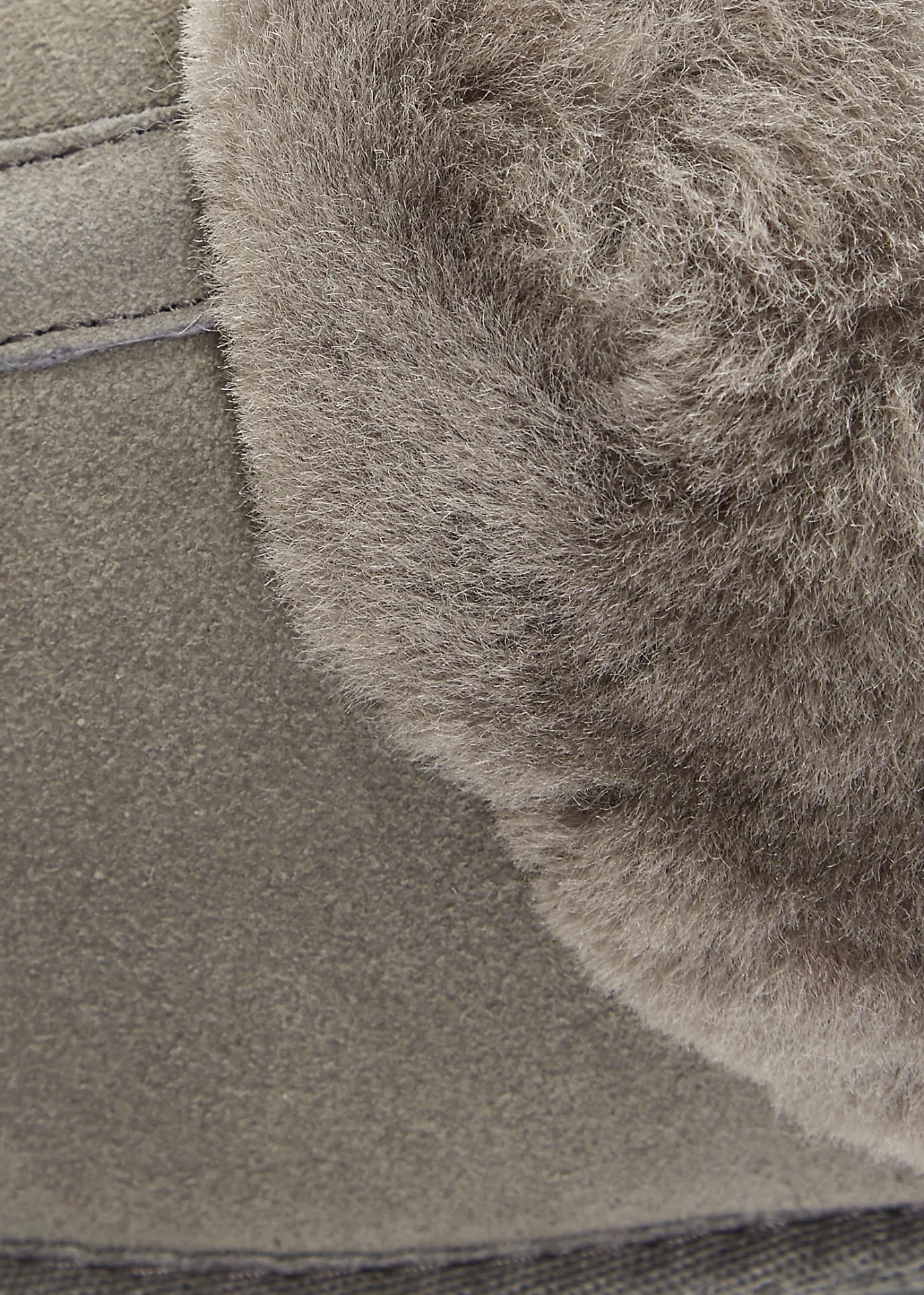 Grey Luxury Sheepskin Wedge Slippers