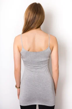 Grey Marl Long Alison Vest