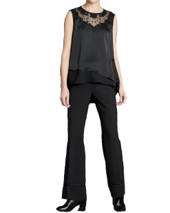 High Radiate 'Sleeveless Crochet Lace Top'