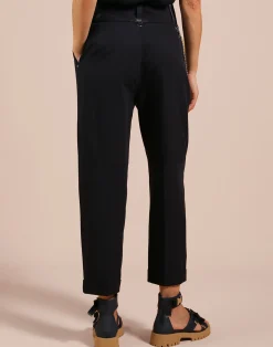 High Understated Navy Hip Chain Trouser