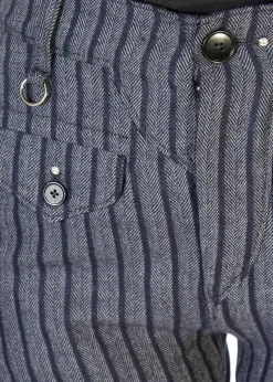 'In Motion' Grey Striped Trousers