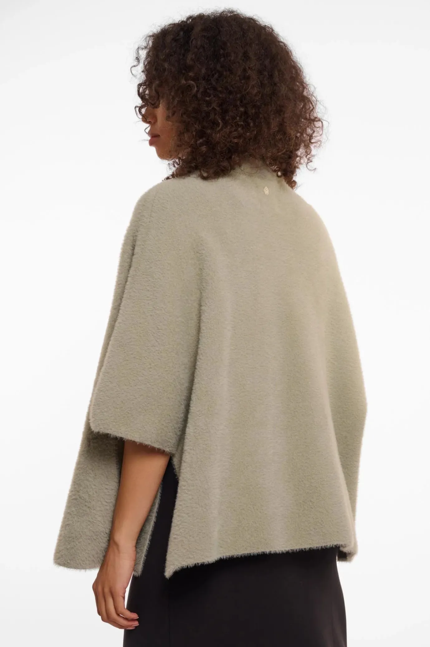 Isra Cape Jacket in Dusty Khaki