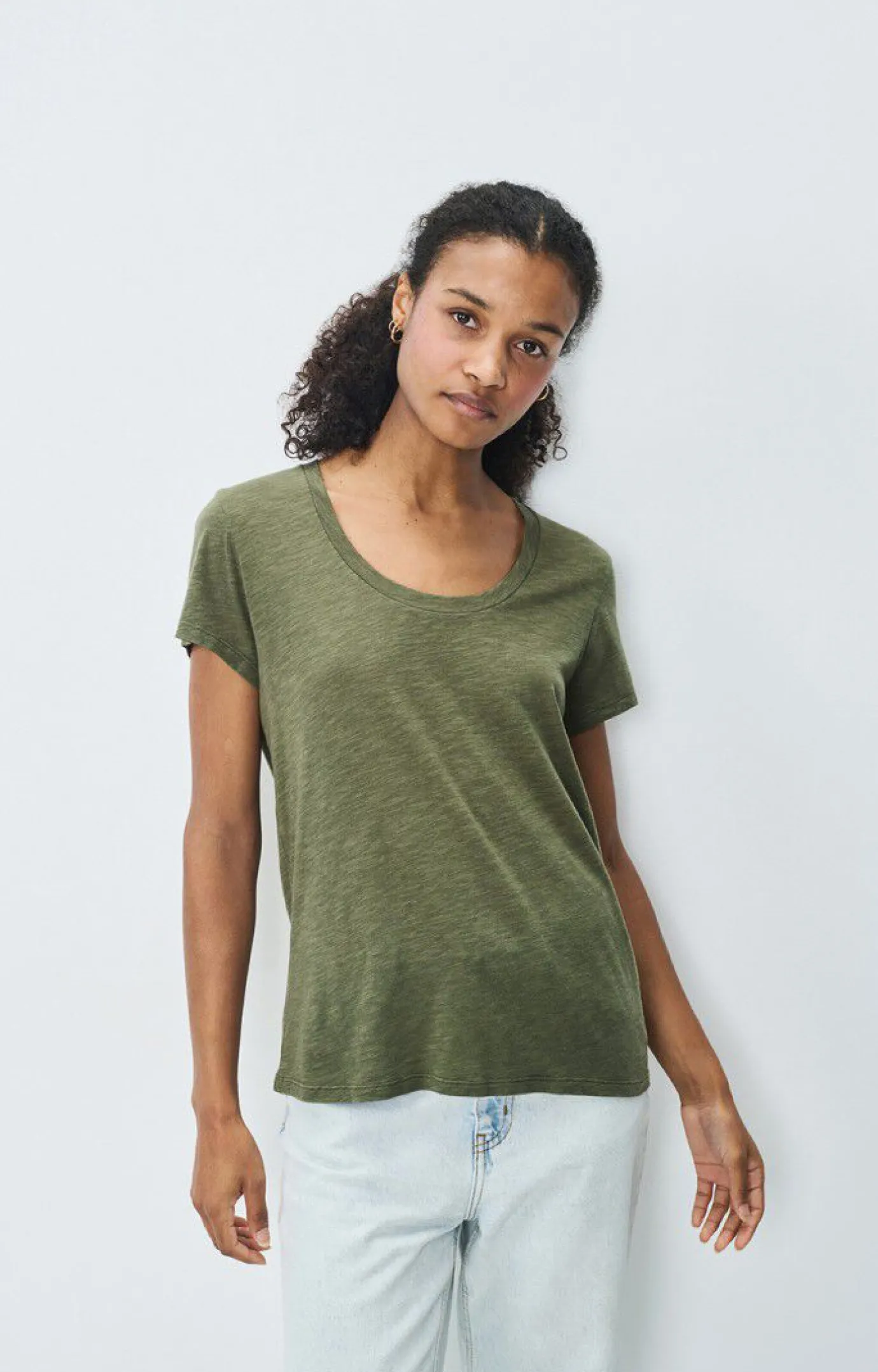 Jacksonville VIntage Kaki Scoop Neck T-Shirt