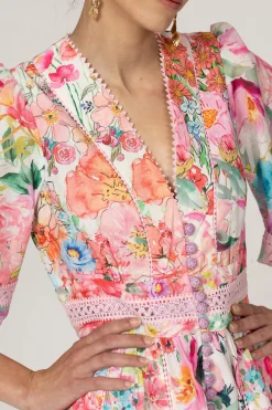 Jardin Magnifique Floral Short Dress