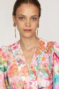 Jardin Magnifique Floral Short Dress