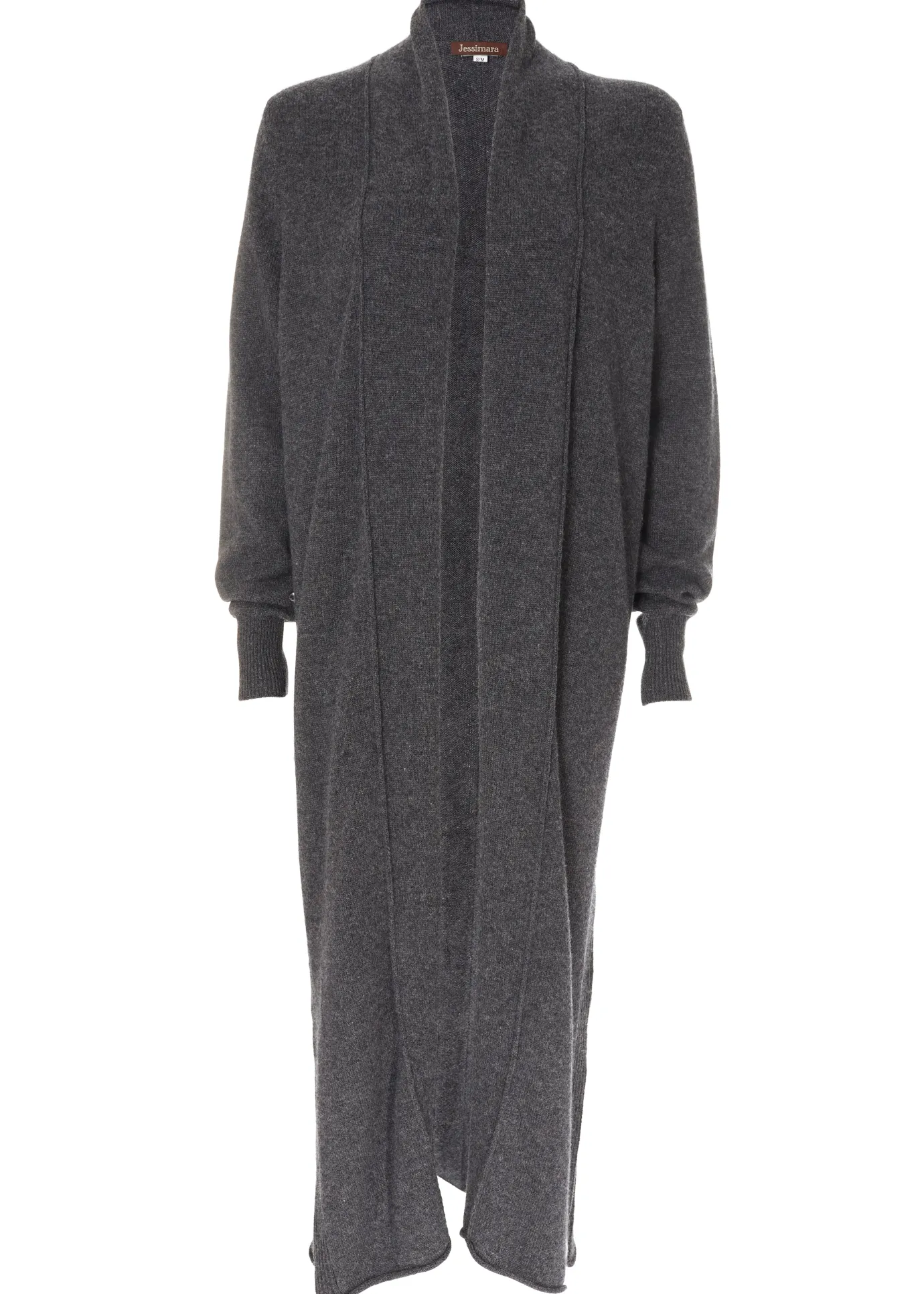 Jess Dark Grey Wool Long Cardigan