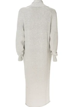 Jess Silver Grey Wool Long Cardigan