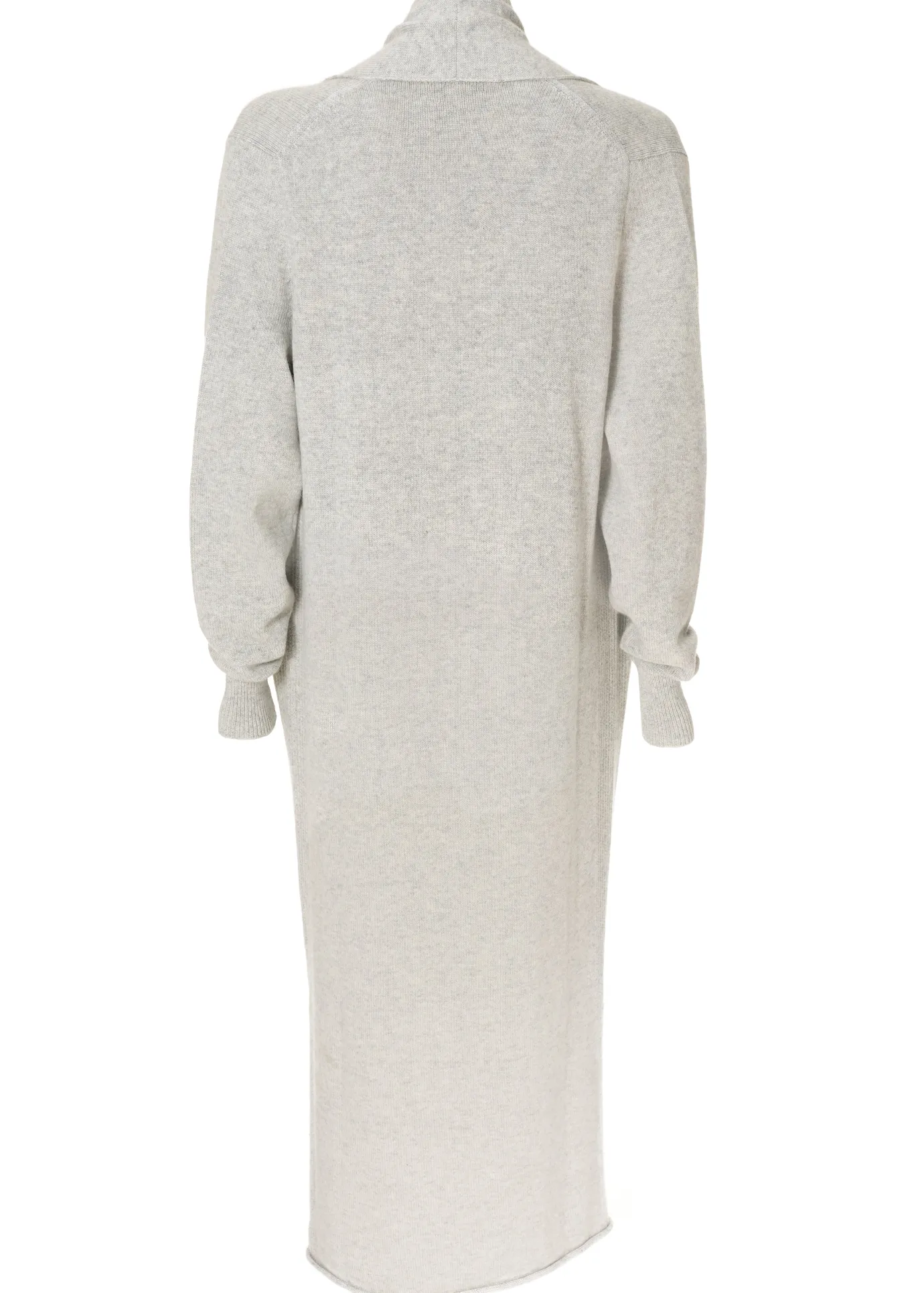 Jess Silver Grey Wool Long Cardigan