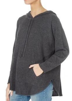 Jessimara Knitwear Harper Graphite Marl Pullover Hoodie