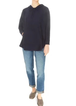 Jessimara Knitwear Harper Navy Pullover Hoodie