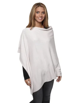Jessimara silver dove 'Finch' poncho with diamonds