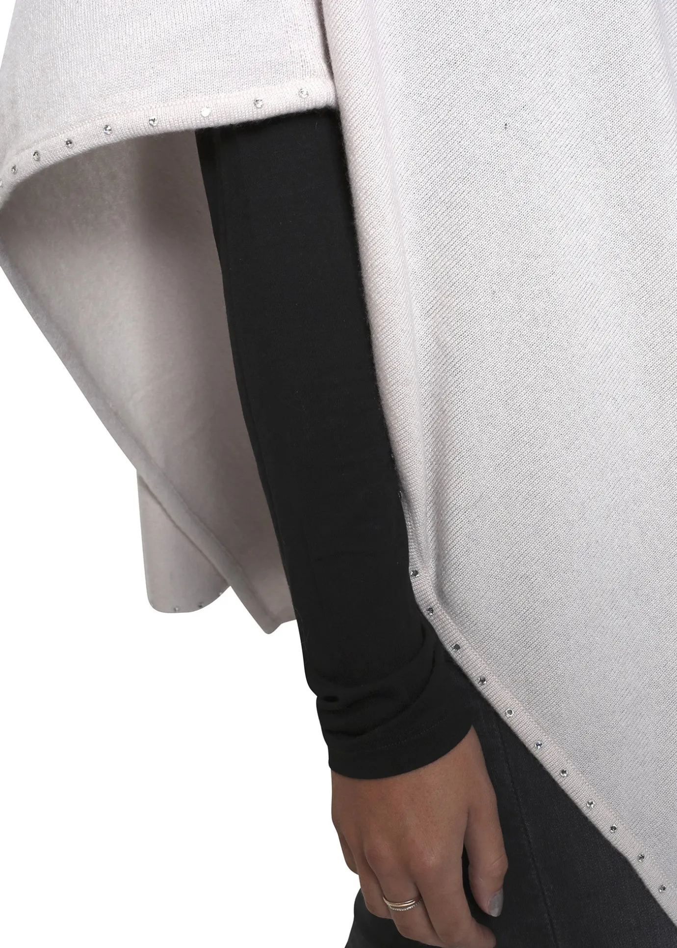 Jessimara silver dove 'Finch' poncho with diamonds