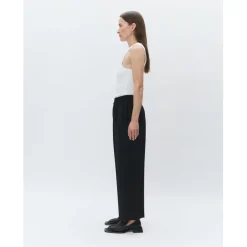 Jonah Classic Gaberdine Black Cropped Trousers