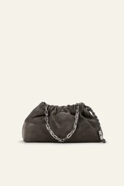 June Grey Suede Bag