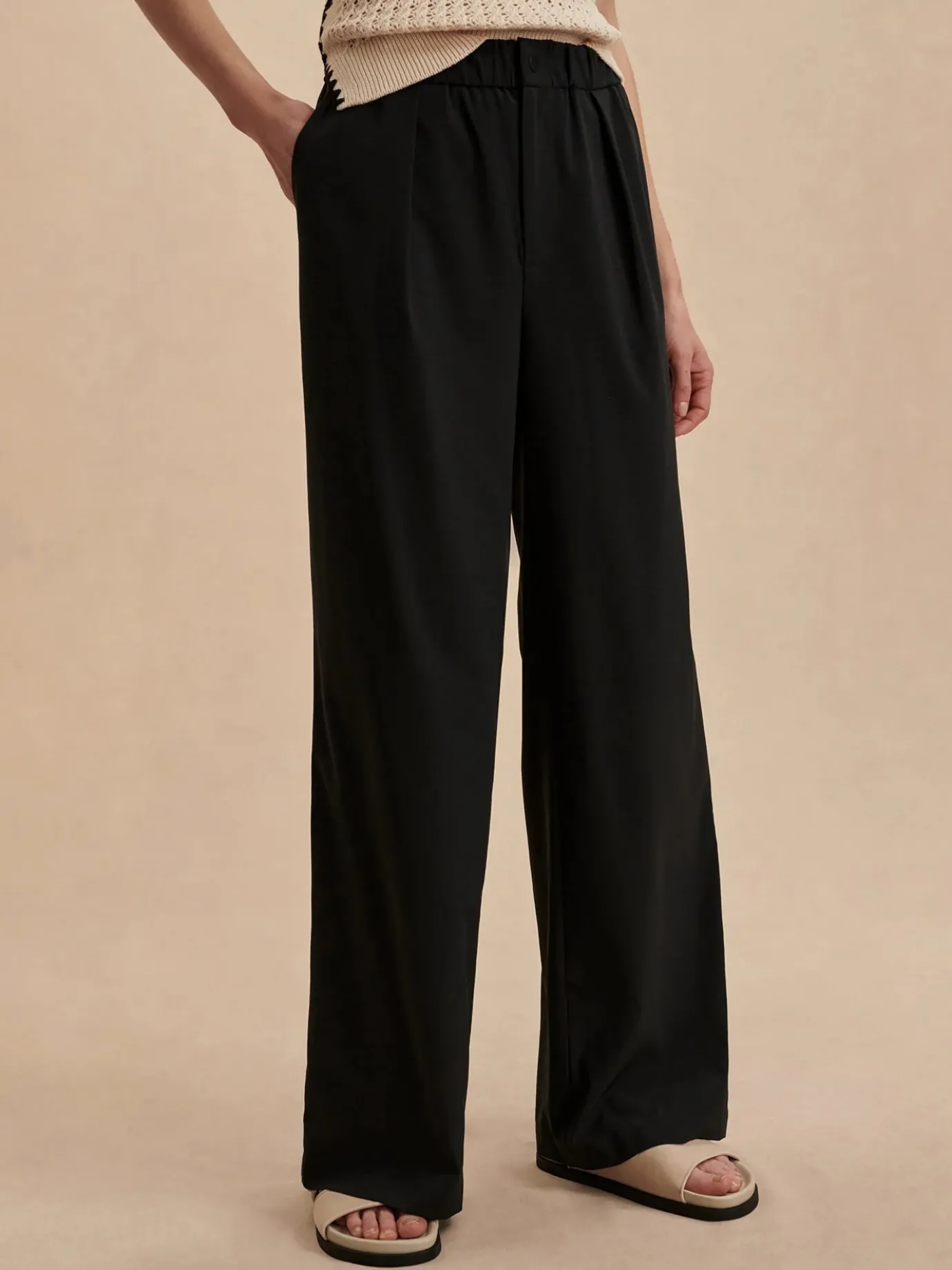 Kayson Black Wide Leg Pant 29.5"