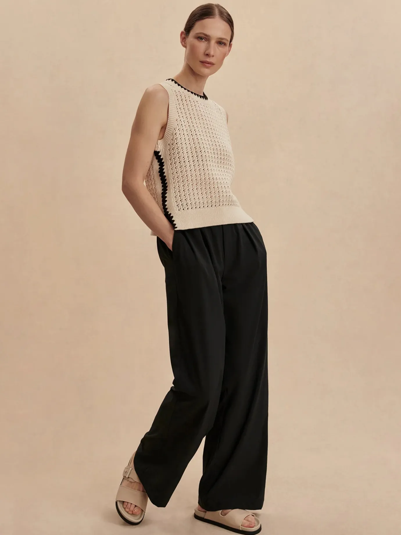 Kayson Black Wide Leg Pant 29.5"